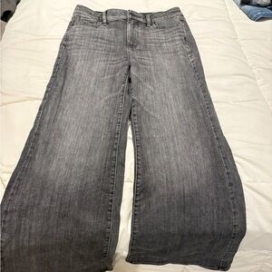 White House Black Market wide leg black jeans size 4